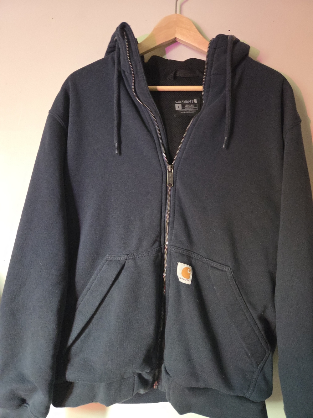Carhartt Navy Full-Zip Hooded Sweater